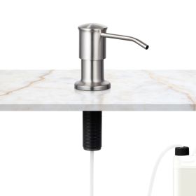 Soap Dispenser for Kitchen Sink, Stainless Steel Built in Sink Soap Dispenser with 47" Extension Tube Kit