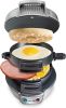 Breakfast Sandwich Maker with Egg Cooker Ring, Customize Ingredients, Perfect for English Muffins, Croissants, Mini Waffles