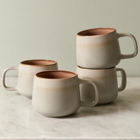 Large Ceramic Coffee Mugs Set of 4 | 16 oz Stoneware Coffee Cups | Lead-Free