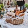 Xemussa 1pc basket with handle cover and detachable lining, cute toy basket for children, gift basket for Halloween, Christmas, Valentine's Day