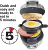Breakfast Sandwich Maker with Egg Cooker Ring, Customize Ingredients, Perfect for English Muffins, Croissants, Mini Waffles