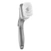Soap Dispensing Dish Brush, Kitchen Scrub Brushes with 3 Brush Heads, Dish Cleaning Brushes with PP Handle and Curved Bristles, Ideal for Pots, Pans