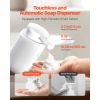 Soap Dispenser, 300 ml / 10 oz, Rechargeable Automatic Hand Soap Dispenser with Pump, 2 Adjustable Levels