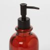 Apothecary Glass Soap/Lotion Dispenser Amber