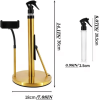 3-in-1 stainless steel bracket: paper towel holder, foldable mobile phone holder, spray, 360 ° adjustable arm, 2-minute installation