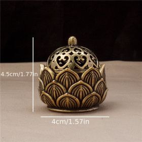 1pc Hollow Lotus Incense Burner Hollow Incense Serving Tea Table Ornament Mini Incense Burner (Size: large)