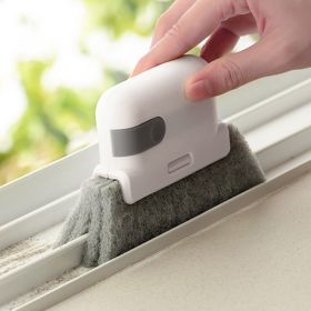 2 in 1 Groove Cleaning Tool Window Frame Door Groove Cleaning Brush Sliding Door Track Cleaning Tools Hand-held Crevice Cleaner (Color: Style I-Gray)