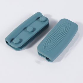 1 Pair Of Silicone Handles; Anti-scalding Non-slip Silicone Pot Handle Cover; Heat Insulation Handle Cover; Kitchen Accessories (Color: Green)