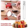 Adjustable Stainless Steel Jar & Can Opener, Ergonomic Multifunctional Bottle Opener, Effortless Grip for Seniors, Fits Most Jar Lids & Bottle Necks