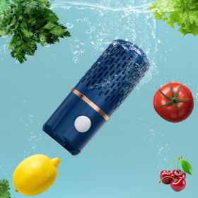 PureTech Ultrasonic Fruits And Veggie Cleaner (Color: Blue)