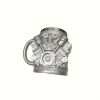 V6/V8 Engine Design Mug - Heavy-Duty Metal Construction, Double-Wall Insulated Cup with Non-Slip Grip - Vintage Automotive Beer Cup